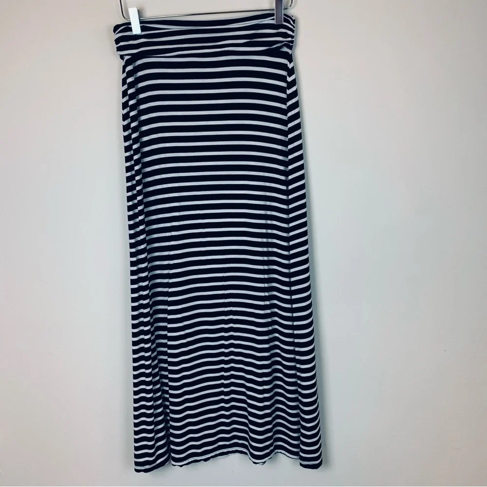 J. Crew Striped Modal, Spandex Maxi Skirt- Sz XS - Picture 2 of 10